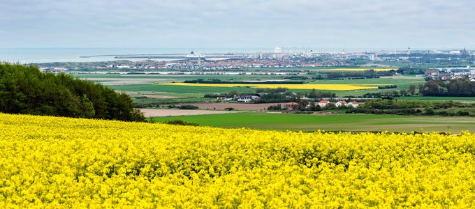 View towards Calais, France