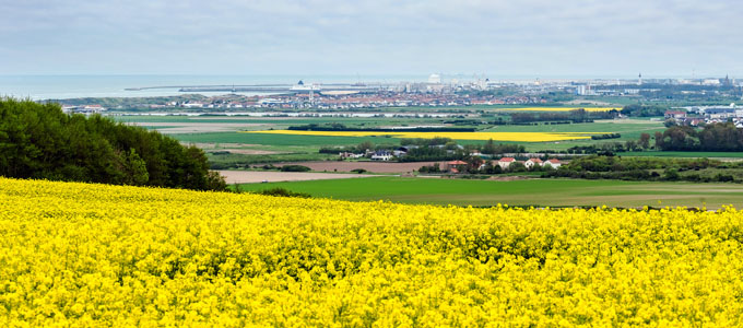 A view towards Calais, France