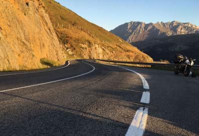 Superb motocycling road in the Picos de 